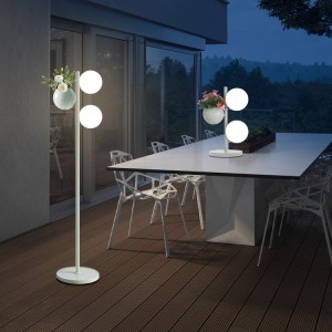 Outdoor Courtyard Ambience Led Flower pot floor lamp |Huajun