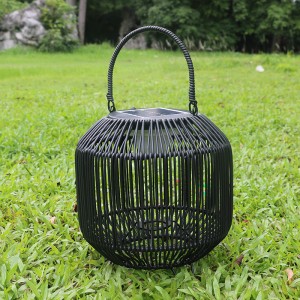 Solar Black Rattan Lamp Manufacturer | Huajun