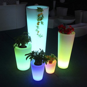 Led Illuminated Solar Flower Pots Factory Wholesale | Huajun