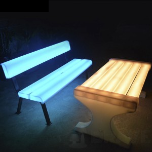 Outdoor Garden LED Bench Factory Price | Huajun