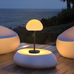 2700k Warm Yellow Courtyard mushroom shaped table lamp |Huajun